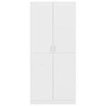 Garderobe Hvit 80X52X180 Cm Konstruert Tre