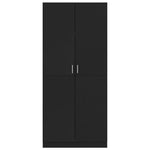 Garderobe Svart 80X52X180 Cm Konstruert Tre