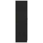 Garderobe Svart 80X52X180 Cm Konstruert Tre