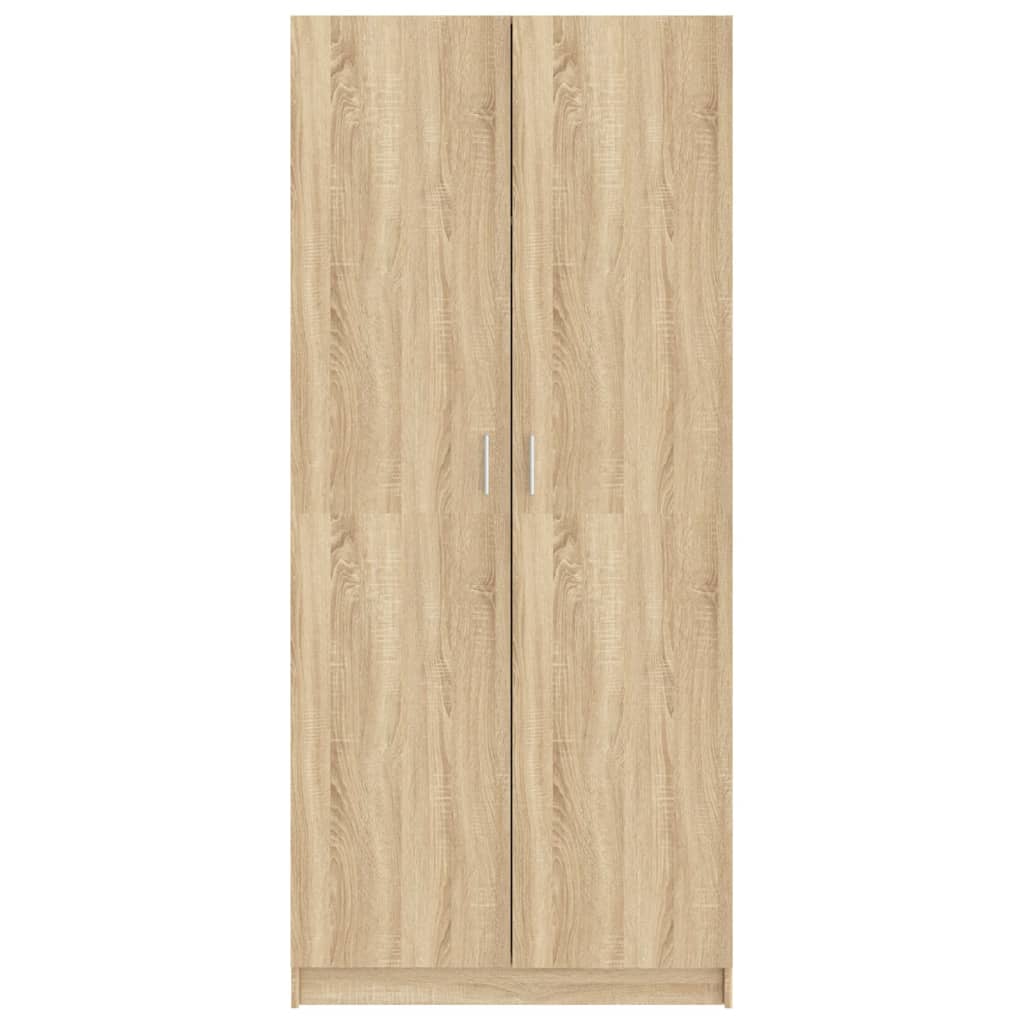 Garderobe Sonoma Eik 80X52X180 Cm Konstruert Tre