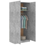 Garderobe Betonggrå 80X52X180 Cm Konstruert Tre