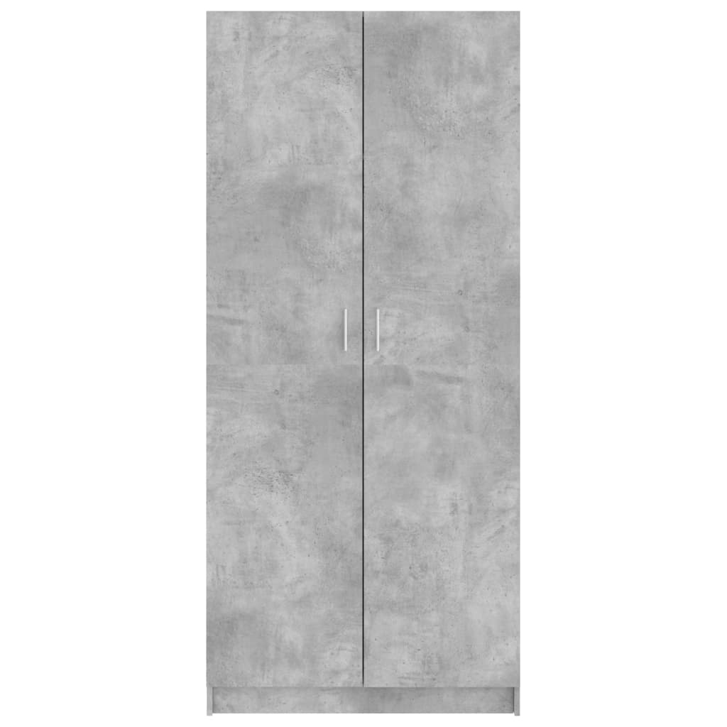 Garderobe Betonggrå 80X52X180 Cm Konstruert Tre