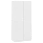Garderobe Hvit 90X52X200 Cm Konstruert Tre