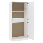 Garderobe Hvit 90X52X200 Cm Konstruert Tre