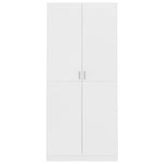 Garderobe Hvit 90X52X200 Cm Konstruert Tre