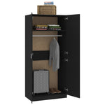Garderobe Svart 90X52X200 Cm Konstruert Tre