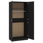 Garderobe Svart 90X52X200 Cm Konstruert Tre