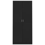 Garderobe Svart 90X52X200 Cm Konstruert Tre