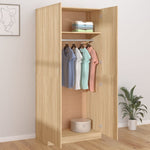 Garderobe Sonoma Eik 90X52X200 Cm Konstruert Tre