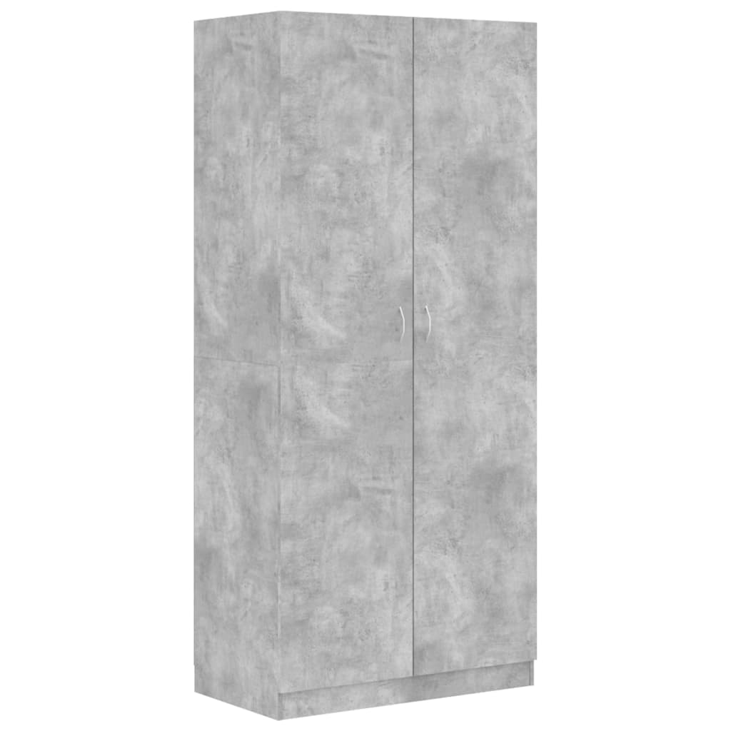 Garderobe Betonggrå 90X52X200 Cm Konstruert Tre