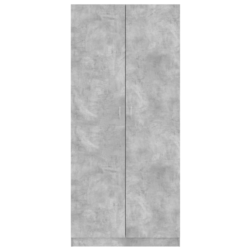 Garderobe Betonggrå 90X52X200 Cm Konstruert Tre