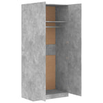Garderobe Betonggrå 90X52X200 Cm Konstruert Tre