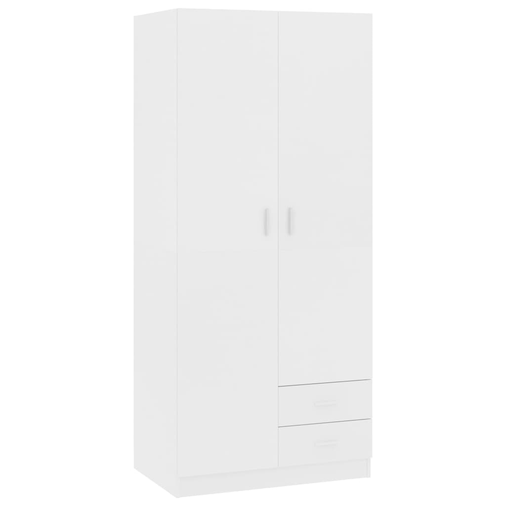 Garderobe Hvit 80X52X180 Cm Konstruert Tre