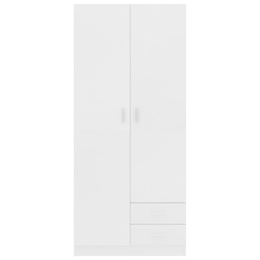 Garderobe Hvit 80X52X180 Cm Konstruert Tre