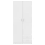 Garderobe Hvit 80X52X180 Cm Konstruert Tre