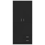 Garderobe Svart 80X52X180 Cm Konstruert Tre