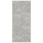 Garderobe Betonggrå 80X52X180 Cm Konstruert Tre