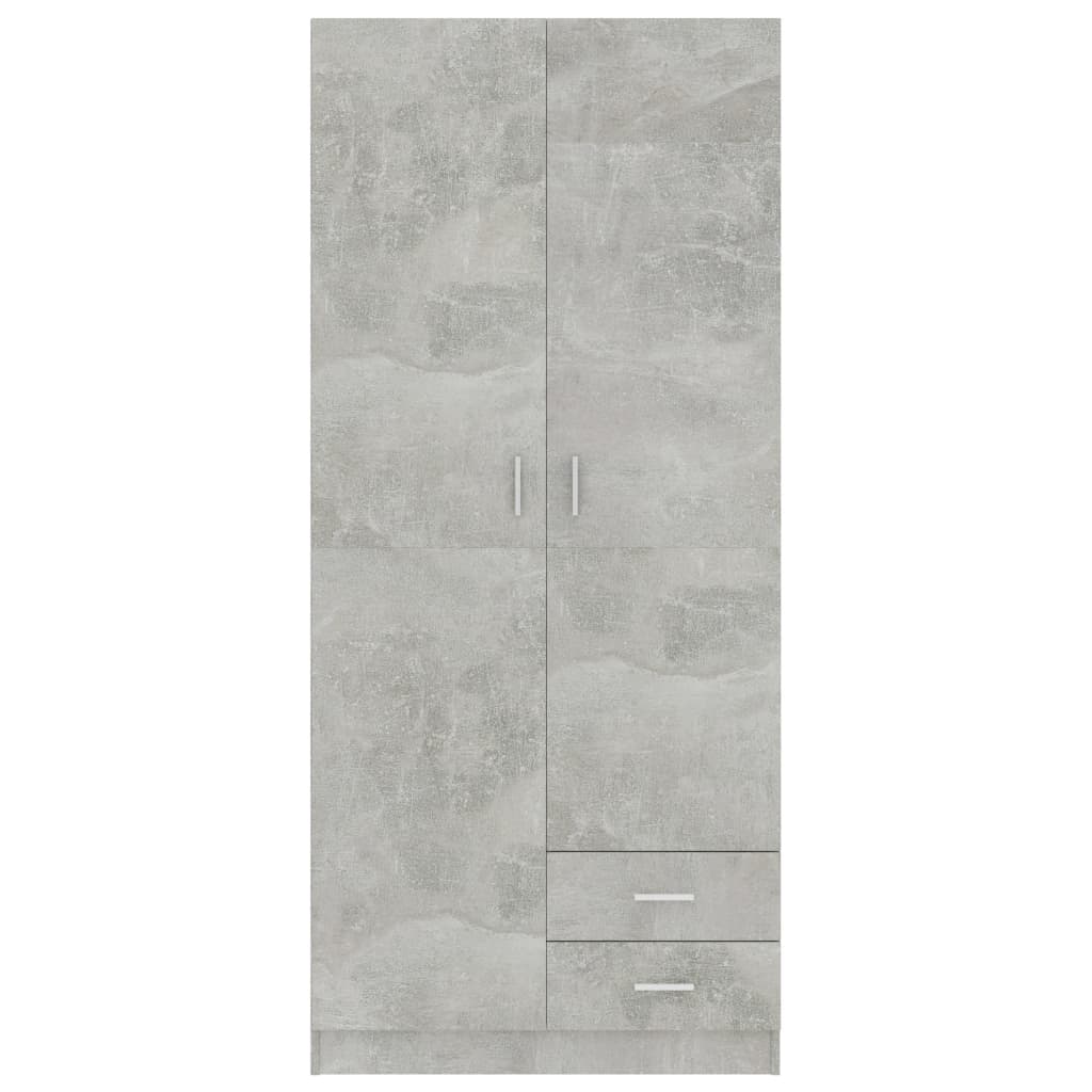 Garderobe Betonggrå 80X52X180 Cm Konstruert Tre