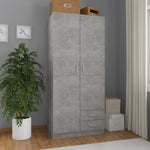 Garderobe Betonggrå 80X52X180 Cm Konstruert Tre