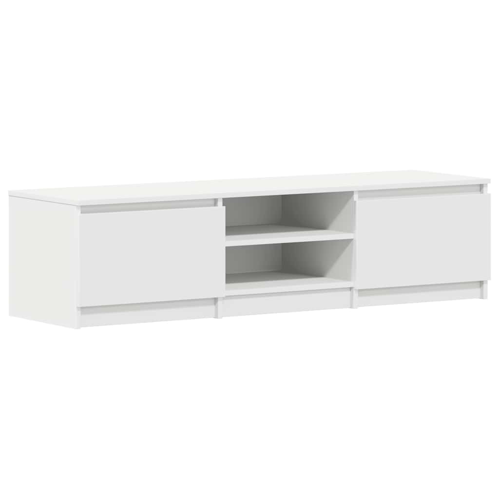 Tv-Benk Hvit 140X40X35,5 Cm Konstruert Tre