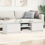 Tv-Benk Hvit 140X40X35,5 Cm Konstruert Tre