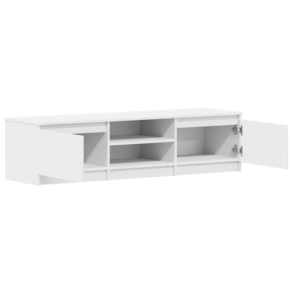 Tv-Benk Hvit 140X40X35,5 Cm Konstruert Tre
