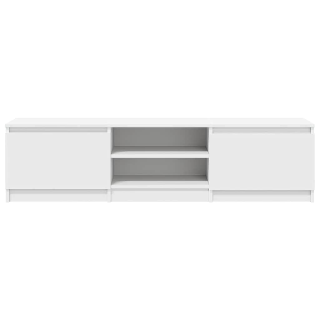 Tv-Benk Hvit 140X40X35,5 Cm Konstruert Tre