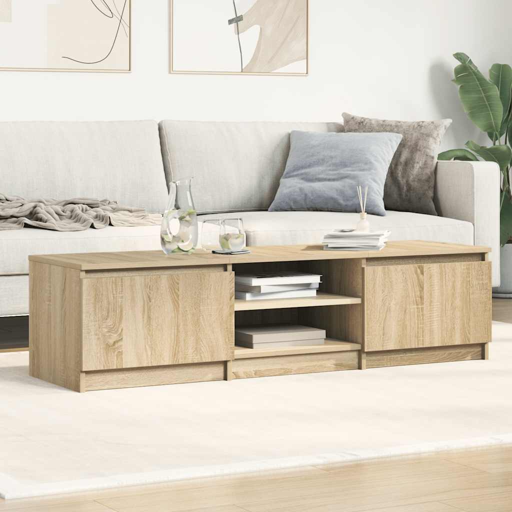 Tv-Benk Sonoma Eik 140X40X35,5 Cm Konstruert Tre