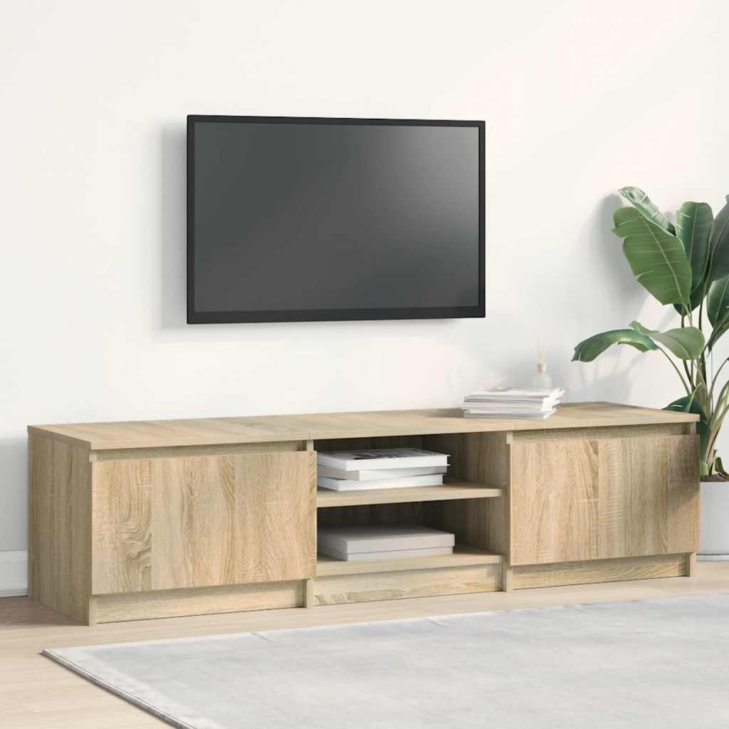 Tv-Benk Sonoma Eik 140X40X35,5 Cm Konstruert Tre