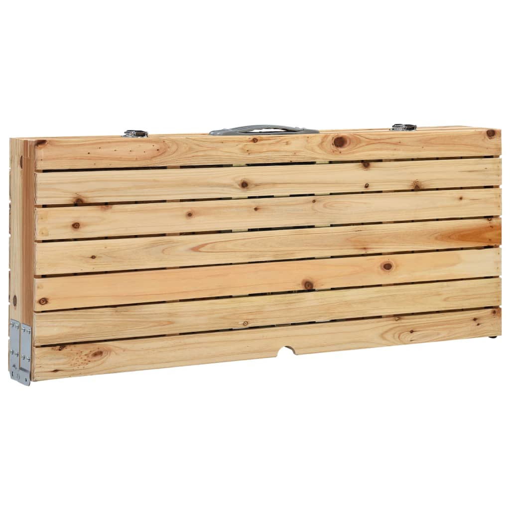Foldbart Campingbord Med 4 Seter Stål Aluminium