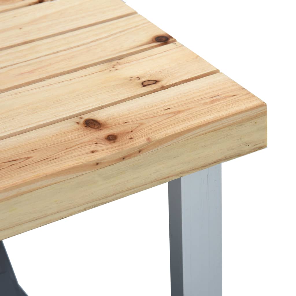 Foldbart Campingbord Med 4 Seter Stål Aluminium