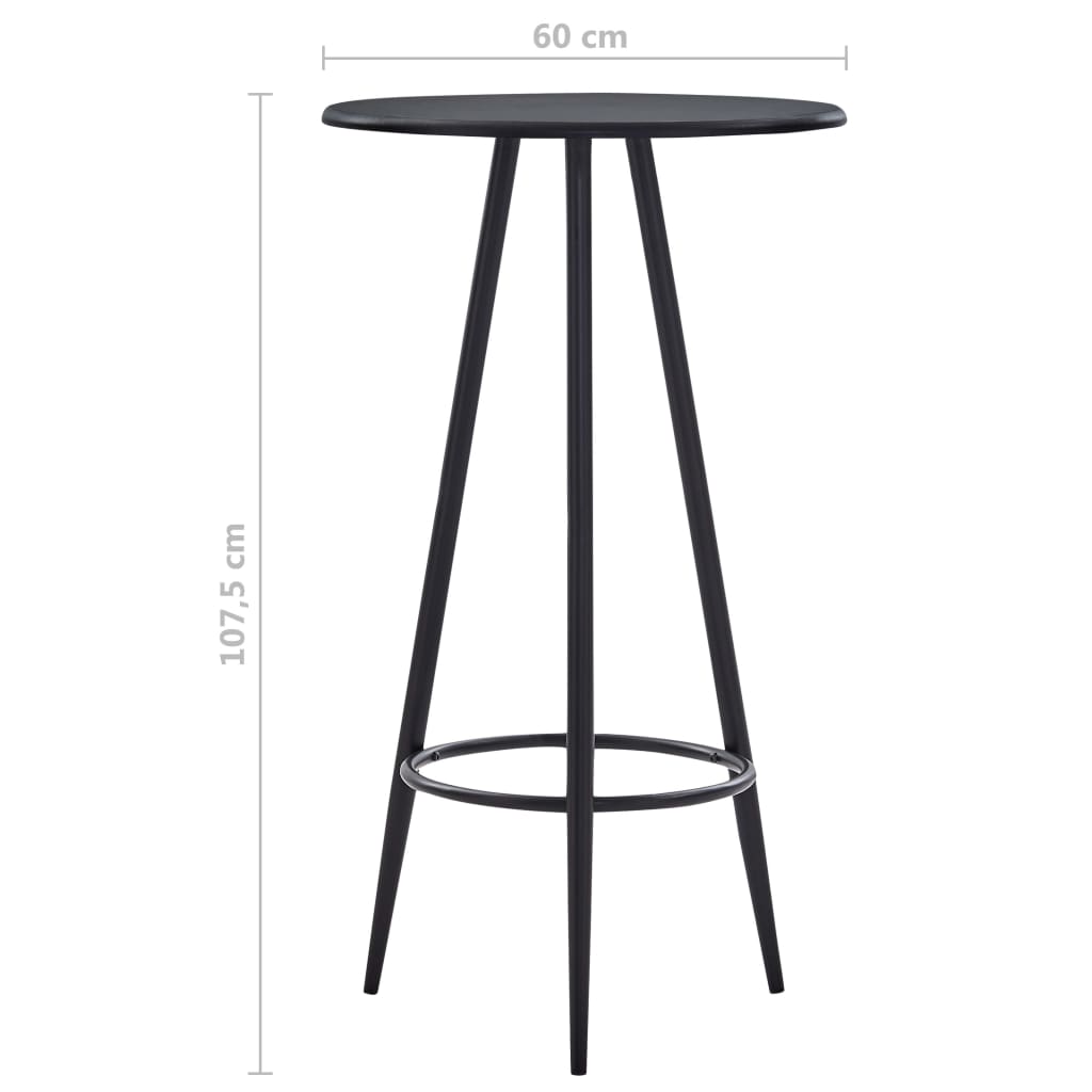 Barbord Svart 60X107,5 Cm Mdf