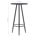 Barbord Svart 60X107,5 Cm Mdf