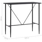 Barbord Svart 120X60X110 Cm Mdf