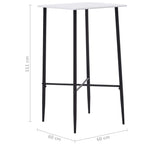 Barbord Hvit 60X60X111 Cm Mdf