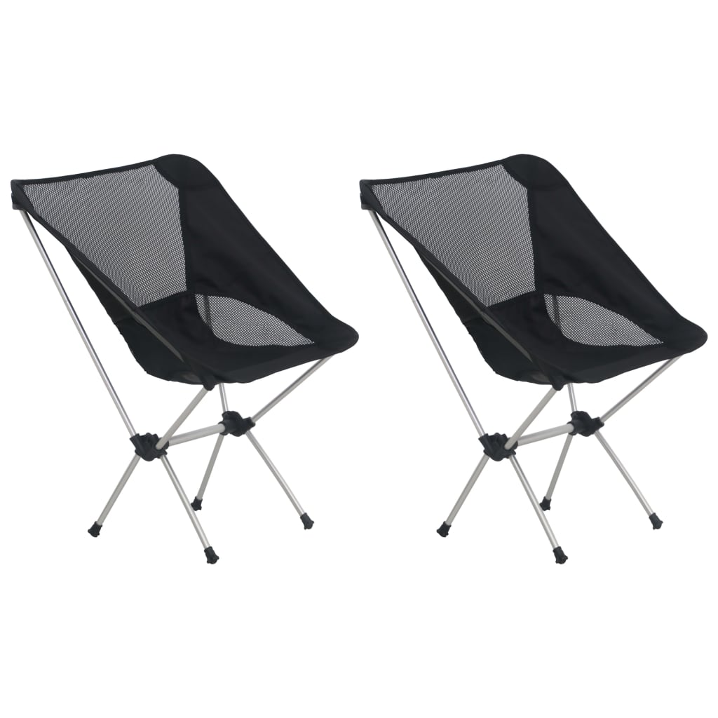 Sammenleggbare Campingstoler 2 Stk Veske 54X50X56 Cm Aluminium