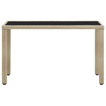 Hagebord Beige 123X60X74 Cm Polyrotting