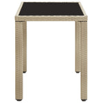 Hagebord Beige 123X60X74 Cm Polyrotting