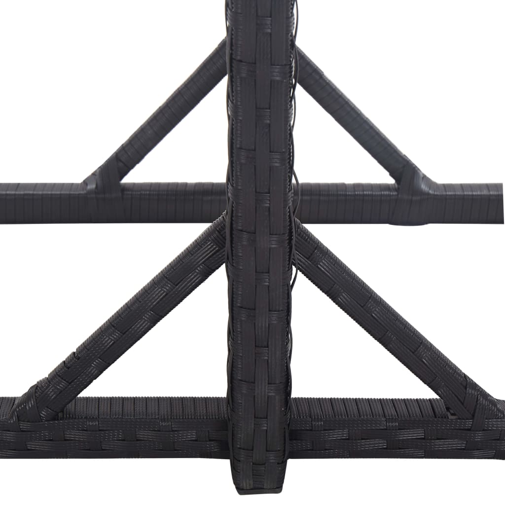 Hagebord Svart 110X53X72 Cm Glass Og Polyrotting