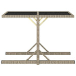 Hagebord Beige 110X53X72 Cm Glass Og Polyrotting