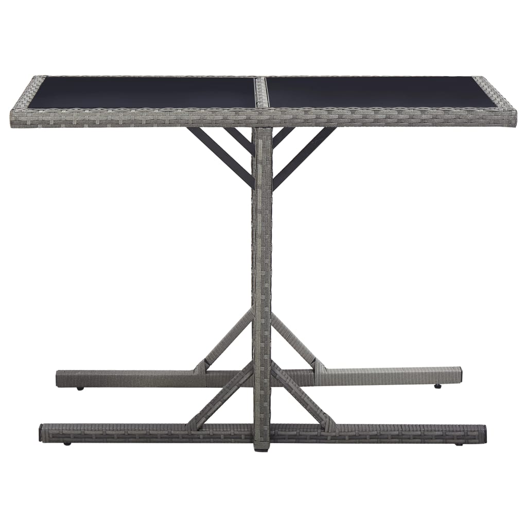 Hagebord Antrasitt 110X53X72 Cm Glass Og Polyrotting