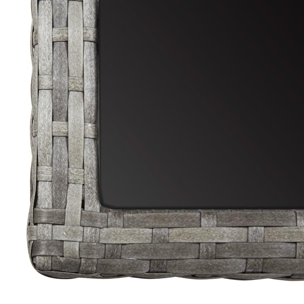 Hagebord Antrasitt 110X53X72 Cm Glass Og Polyrotting
