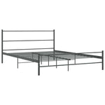 Sengeramme Uten Madrass Grå Metall 140X200 Cm