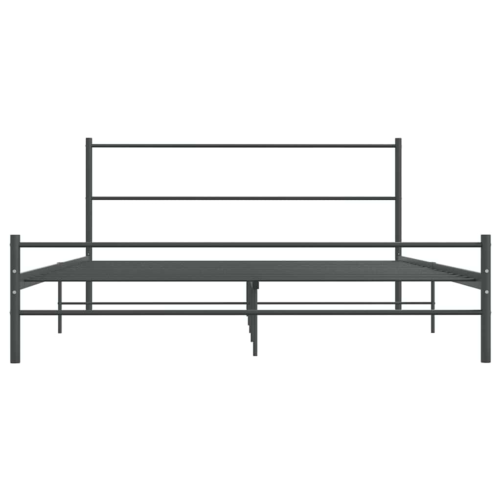 Sengeramme Uten Madrass Grå Metall 140X200 Cm
