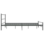 Sengeramme Uten Madrass Grå Metall 140X200 Cm