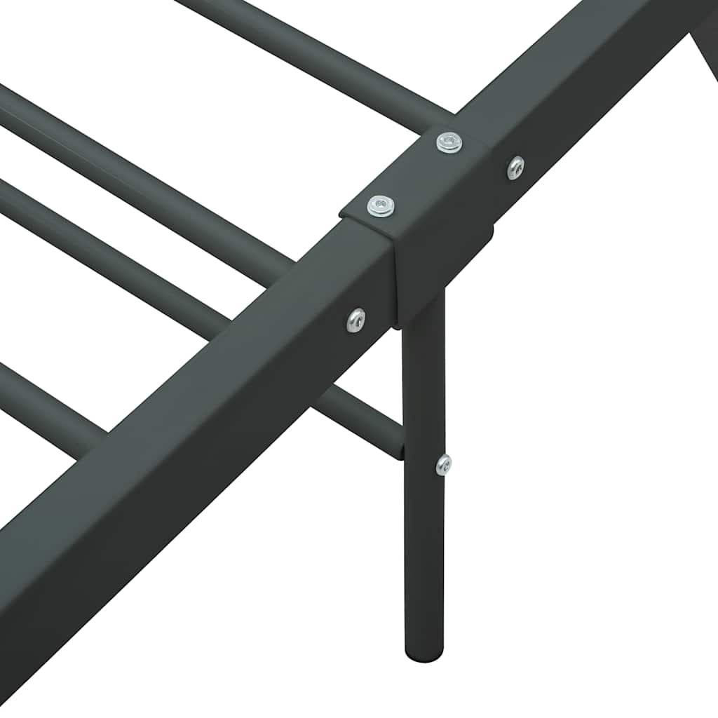 Sengeramme Uten Madrass Grå Metall 140X200 Cm