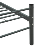 Sengeramme Uten Madrass Grå Metall 140X200 Cm