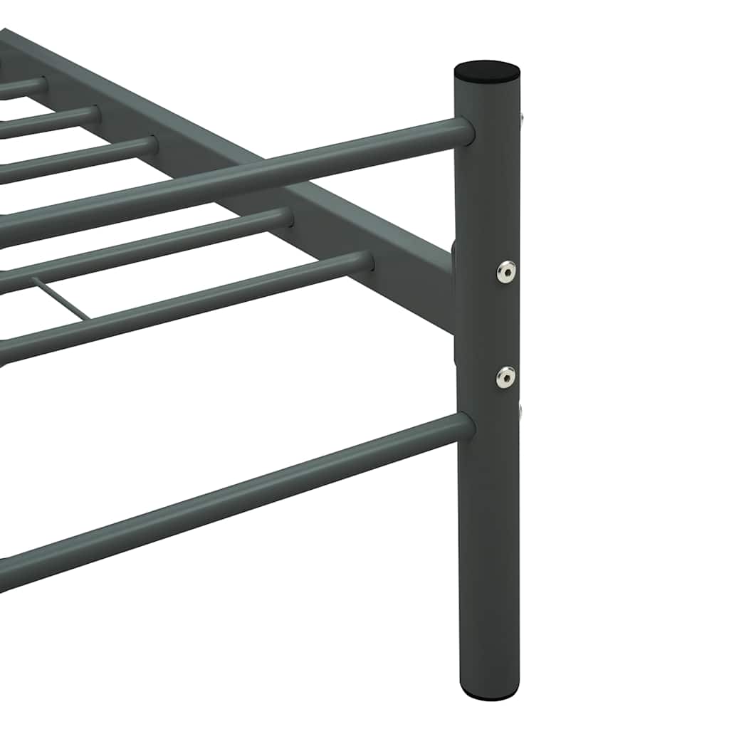 Sengeramme Uten Madrass Grå Metall 140X200 Cm