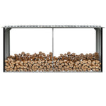 Vedskjul Galvanisert Stål 330X92X153 Cm Antrasitt