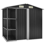 Hageskur Med Hylle Antrasitt 205X130X183 Cm Jern